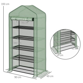 Sera pentru balcon si terasa din otel si PE 193x90x49 cm - Verde