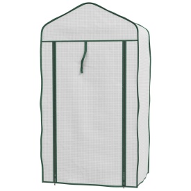 Sera pentru balcon si terasa din otel si PE 59x39x127 cm - Alb