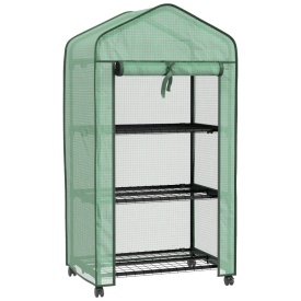 Sera pentru balcon si terasa din otel si PE 69 x 49 x 130cm - Verde