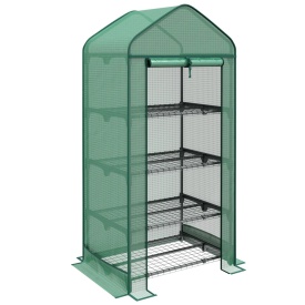 Sera pentru balcon si terasa din otel si PE 69x49x158 cm - Verde