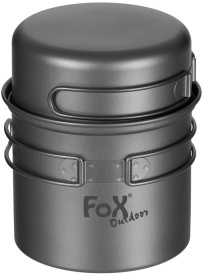 Set de gatit Fox din titan - Gri