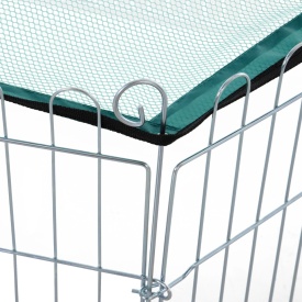 Tarc modular pentru animale cu acoperis impermeabil 59x60cm - Argintiu