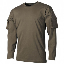 Tricou tactic maneca lunga combat - Oliv