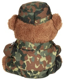 Ursulet de plus 28 cm cu hainuta - Flecktarn