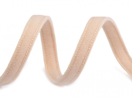 Șnur tubular pentru balene, lățime 10 mm, bej