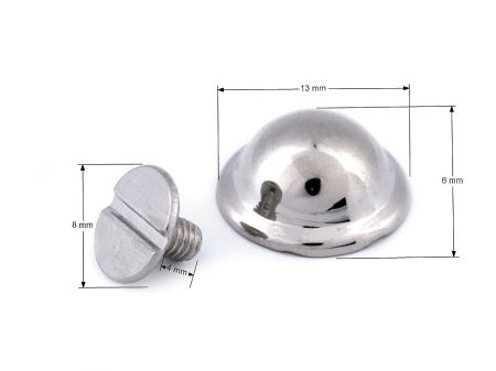 Ținte cap rotund cu șurub / Piciorușe geantă, Ø13 mm - Img 2