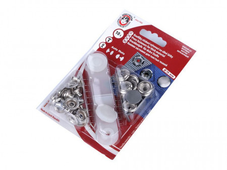 Capse metalice cu aplicator, gri, Ø15