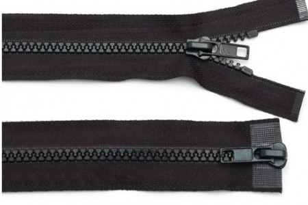 Fermoar plastic detașabil, două cursoare, lungime 65-70 cm