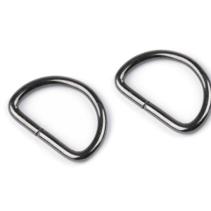 Inel metalic tip D, lățime 12 mm,negru nichel