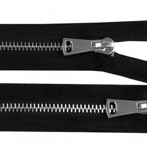 Fermoar metalic 5 mm detasabil cu 2 cursoare / bidirecțional 70 cm - Img 2