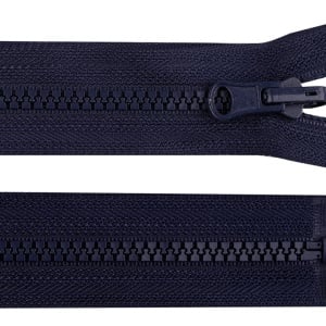 Fermoar plastic reversibil, lungime 75 cm( albastru inchis )