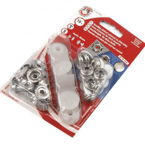 Capse metalice cu aplicator, alb , Ø15