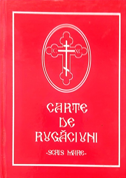 Carte de rugaciuni cu scris mare (copertata) roșu