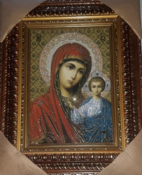 Icoana Domnului nostru Iisus Hristos si Maica Domnului Kazani -pictura pe panza