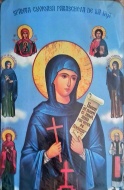 Icoana litografiata a Sfintei Parascheva ruseasca