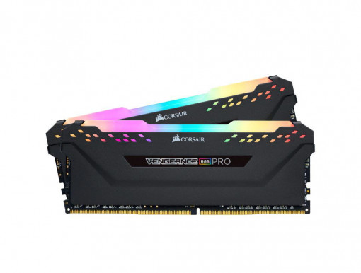 Corsair Memory Kit, Vengeance RGB PRO, 32GB DDR4 (2x16GB), 3600 MHz, SPD Speed 2133MHz, SPD Voltage: 1.35V, Performance Profile: XMP 2.0, Memory Pin: 288.