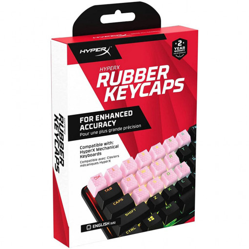 HP Gaming Keycaps Full set, HyperX Pudding, US Layout, Pink