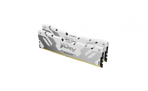 Memorie RAM Kingston, DIMM, DDR5, 32GB, 7200MHz, CL38, 1.35V, FURY Renegade White, Kit of 2