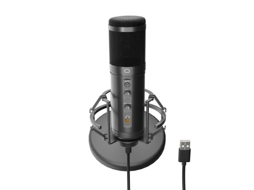 Microfon Genesis Radium 600 G2, tip Condenser, model cardioid, suport fix, conectivitate USB-C si Jack 3.5 mm, raspuns in frecventa 30 - 18.000 Hz, sensibilitate -36 dB, lungime cablu 180 cm, negru