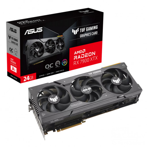 Placa Video Asus TUF Gaming Radeon RX 7900 XTX 24GB OC Graphic Engine AMD Radeon™ RX 7900 XTX Bus Standard PCI Express 4.0 OpenGL OpenGL®4.6 Video Memory 24GB GDDR6 Engine Clock OC mode : up to 2615 MHz (Boost Clock)/up to 2455 MHz (Game Clock)