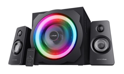 Sistem 2.1Trust GXT629 Tytan cu fir, USB 2.1, putere maxima RMS 120W, frecventa raspuns 20 Hz - 20.000 Hz, negru