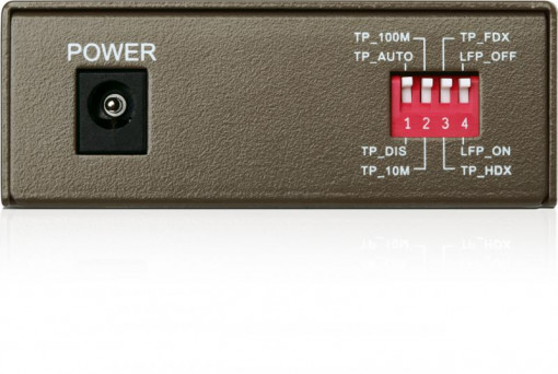 Switch media convertor TP-Link, 2 porturi (1x100Mbps SC, 10/100 Mbps (RJ-45)), BiDi 10/100Base-TX to 100Base-FX (SC), Single-Mode, 20Km, WDM type A (se foloseste in pereche cu MC112CS), single fiber, montabil in sasiu