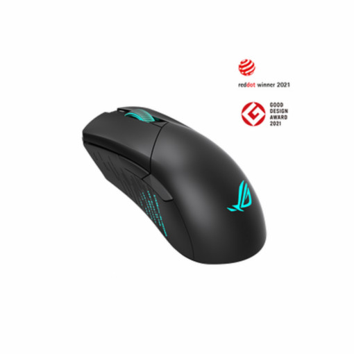 AS GAMING MOUSE GLADIUS 3, Classic asymmetrical wireless gaming mouse with tri-mode connectivity (2.4 GHz, Bluetooth, wired USB 2.0), specially tuned 26,000 dpi with 1% deviation, instant button actuation, exclusive Push-Fit Switch Socket II,