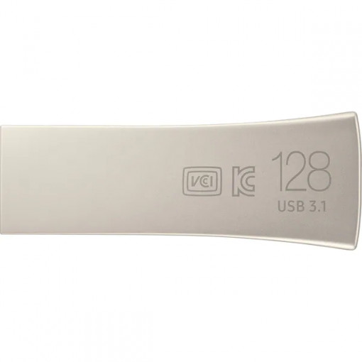 Memorie USB Flash Drive Samsung 128GB BAR Plus, USB 3.1 Gen1, Champaign Silver