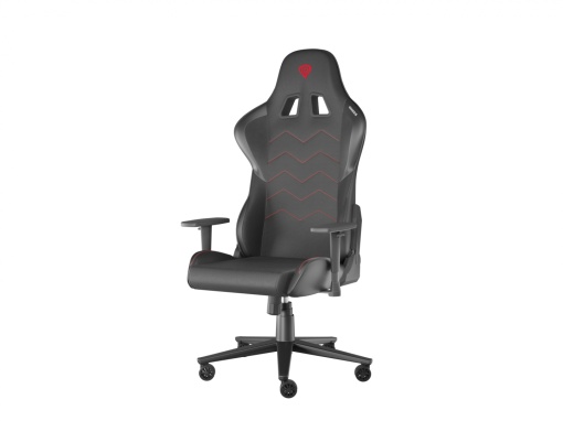 Scaun gaming Genesis Nitro 550 G2, material Synthetic PU + Textil, reglabil pe inaltime, greutate maxima suportata 150 kg, inaltime scaun reglabil 46.5 - 53.5 cm, spatar ajustabil 150°, dimensiuni roti 60mm, negru