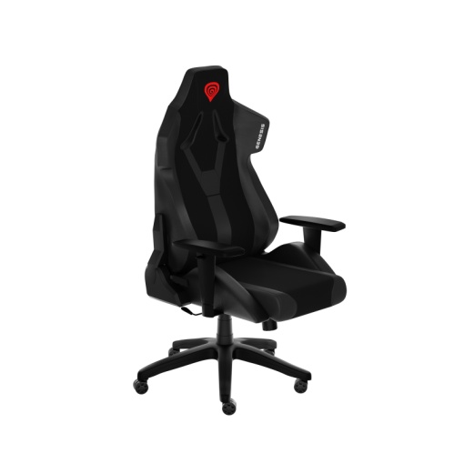 Scaun gaming Genesis Nitro 650 Onyx, material piele ecologica + Textil, reglabil pe inaltime, greutate maxima suportata 150 kg, inaltime scaun reglabil 46 - 55 cm, spatar ajustabil 135°, dimensiuni roti 60mm, echipat cu piston cu gaz clasa 4, manere 1D,