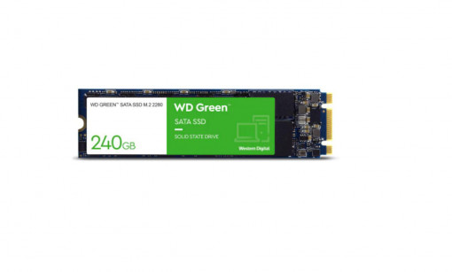SSD WD, 240GB, Green, M.2, 6 Gb/s, 7mm, 2.5, R/W speed: up to 540MBs/465MBs
