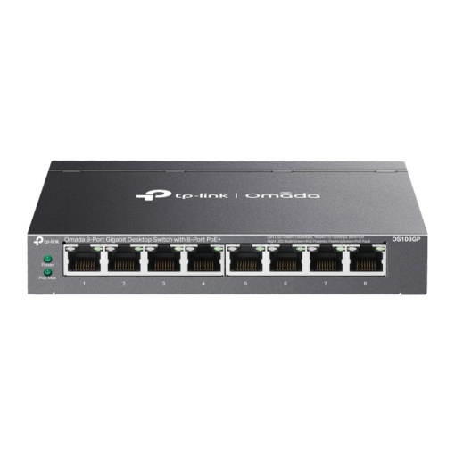 Switch TP Link Omada 8-Port Gigabit Unmanaged Desktop cu 8× 10/100/1000 Mbps RJ45 Ports, alimentare externa External Power Adapter(Output: 53.5VDC / 1.31A), capacitate 16 Gbps