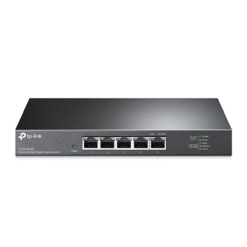 Switch TP-Link TL-SG105-M2, 5 porturi 2.5G , Desktop, 5× 100Mbps/1Gbps/2.5Gbp Ports, Auto-Negotiation, Auto-MDI/MDIX, Fanless, Standards and Protocols: IEEE 802.3, 802.3u, 802.3ab, 802.3x, 802.1p, 802.3bz, Switching Capacity: 25 Gbps, Packet Forwarding