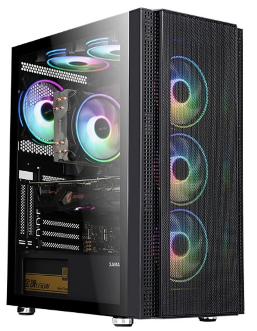 Carcasa gaming Serioux Quantum, tip middle tower, capac superior cu filtru magnetic de praf, panoul lateral: sticla securizata, sasiu: SPCC 0.6T, USB2.0x2+HD Audio, USB 3.0 x1, porturi rezervate pentru ventilator:, față: 3 x ventilatoare fixe de