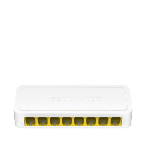 CUDY 8-Port 10/100 Mbps Desktop Switch, 8 10/100M RJ45 Ports, Loop Detection, Desktop Plastic Case, Power Saving, Plug & Play, Wall-Mount