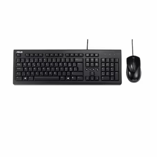Kit Tastatura + Mouse Asus U2000, cu fir, mouse 1000dpi, Dimensions:Keyboard: 46x15x3cm, Cable: 150cm, Mouse: 11.5x6x3.5cm, Cable: 150cm,negru