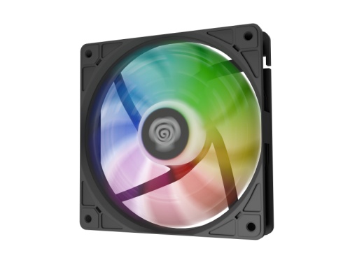 Ventilator GENESIS OXAL 120 ARGB NEGRU 1x120mm, 1150-1450 RPM, 42-46 CFM, 1.7 mmH2O, 3pin, 12VDC