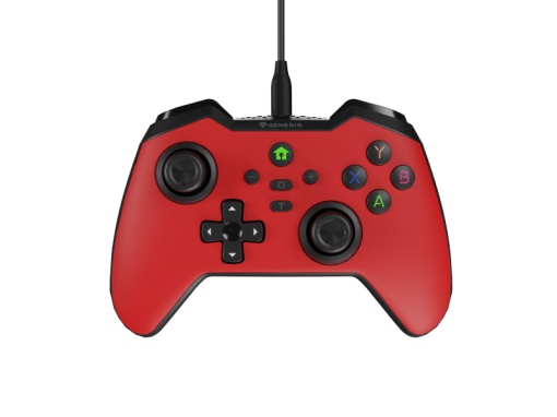 Controller cu fir Genesis Mangan 300, tip Analog/Digital, interfata USB, numar butoane 19, lungime cablu 200 cm, compatibilitate PC, ROG Ally, Nintendo Switch, Steam Deck, rosu