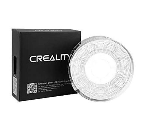 CREALITY CR PETG 3D Printer Filament, white, Printing temperature: 230-250°C, Filament diameter: 1.75mm, Tensile strength: 49MPa, Size of filament wheel: Diameter 200mm, height 66mm, hole diameter 53mm. Eco-friendly, odorless, non-toxic. Utilizare: pana