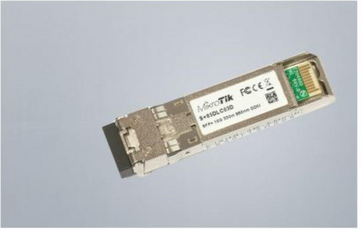 Mikrotik S+85DLC03D 10G SFP+ Tranceiver, conector LC, distanta: 300m, 1G/10G.