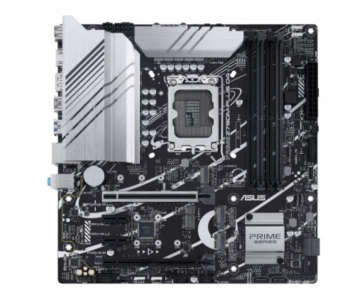 Placa de baza Asus PRIME Z790M-PLUS D4 LGA 1700, 4 x DDR4 DIMM dual channel, 2x PCI Express x16, 2x PCI x1, 3x M.2, 4x SATA 6Gb/s, 8x USB, ATX