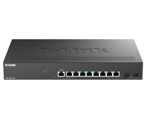 Switch D-Link DMS-1250-10S , 8 porturi Gigabit, 2 porturi SFP+, Protocol 802.1D STP 802.1s MSTP 802.1w RSTP, rackabil