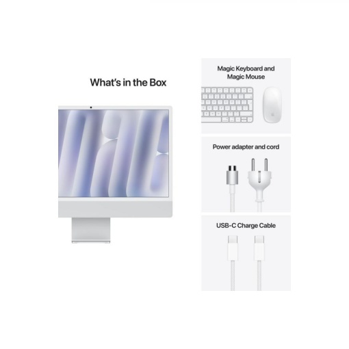 Apple iMAC 24" Retina 4.5k/ Apple M4 (CPU 8-core, GPU 8-core, NeuralEngine 16-core)/16GB/1TB - Silver - INT KB (2024) (cto from MW UC3RO/A)
