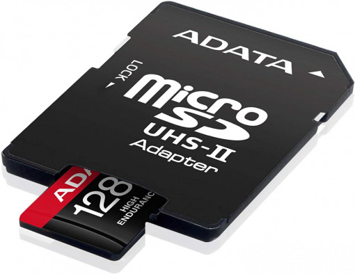 Card de Memorie MicroSD ADATA, 128GB, Adaptor SD, Class 10