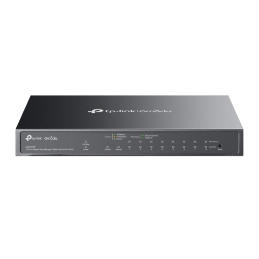 Omada 20-Port Gigabit Easy Managed Switch with 16-Port PoE+ PORT: 16× Gigabit PoE+ Ports, 2x Gigabit Non-PoE Ports, 2× Gigabit SFP Ports SPEC: 802.3at/af, 250 W PoE Power, 1U 19-inch Rack-mountable Steel Case FEATURE: Integration with Omada SDN