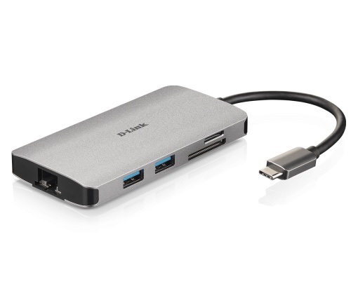 Hub USB DLINK DUB-M810, 8 porturi 3.0, gri
