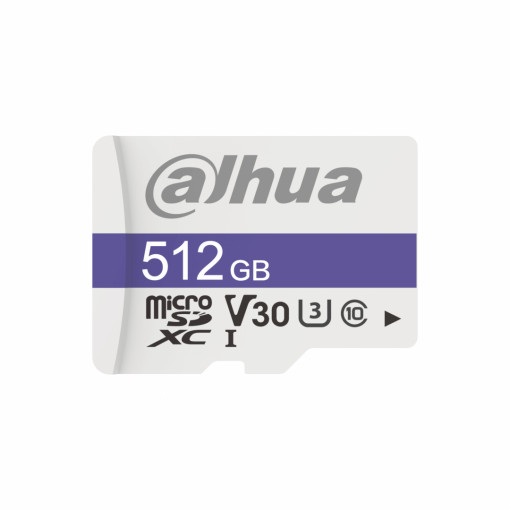 MicroSD Dahua, 512GB, Clasa 10 UHS-I Performance, R: 95 MB/s, include adaptor SD (pentru telefon)