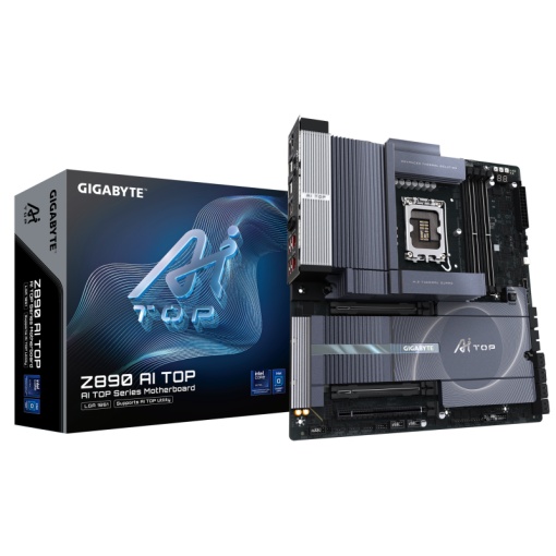 Placa de Baza GIGABYTE Z890 AI TOP LGA1851, 4x DDR5, 2x Intel Thunderbolt 1x Front Intel Thunderbolt 1x HDMI, 2x PCIE 5.0 x16 1x PCIE 4.0 x16, 4x M.2, 4x SATA 6GB/s (4-7) 4x SATA 6GB/s (0-3), E-ATX