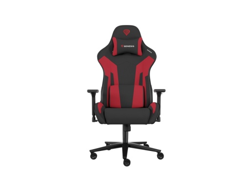 Scaun gaming Genesis Nitro 720, material Synthetic PU + Textil, reglabil pe inaltime, greutate maxima suportata 150 kg, inaltime scaun reglabil 46.5 - 53.5 cm, spatar ajustabil 135°, dimensiuni roti 60mm, echipat cu piston cu gaz clasa 4, manere 3D,