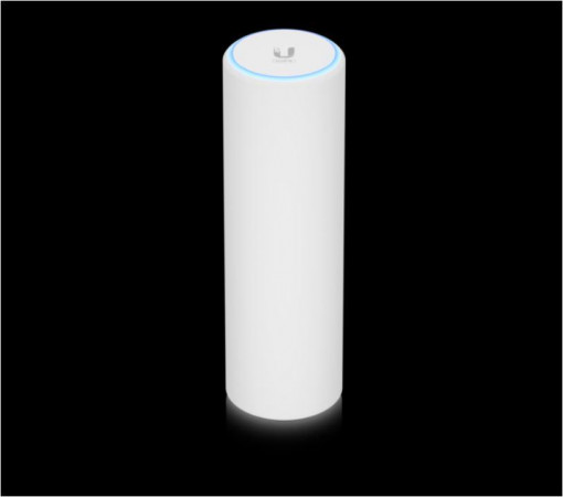 Ubiquiti Unifi U6-Mesh WIFI 6 access point, standard 802.11a/b/g WiFi 4/WiFi 5/WiFi 6 , interfata: 1x GbE RJ45, Bluetooth, protectie apa IPX5, alimentare: 802.3af PoE passive PoE, 48V, 0.32A adaptor PoE inclus, consum maxim: 11.4W, materiale: